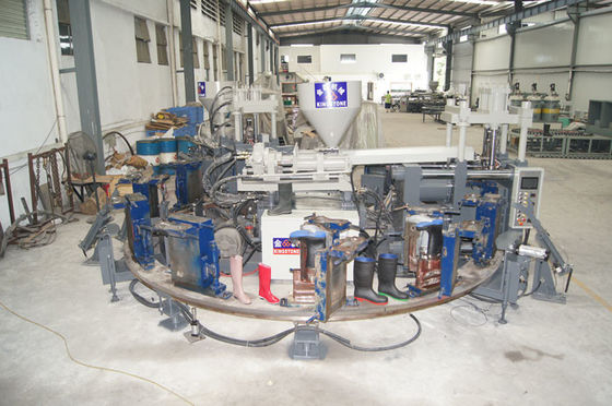 Rotierende einzelne Farbregen-Schuhmacherei-Maschine 80-100 passt pro Stunde/12 Stationen zusammen