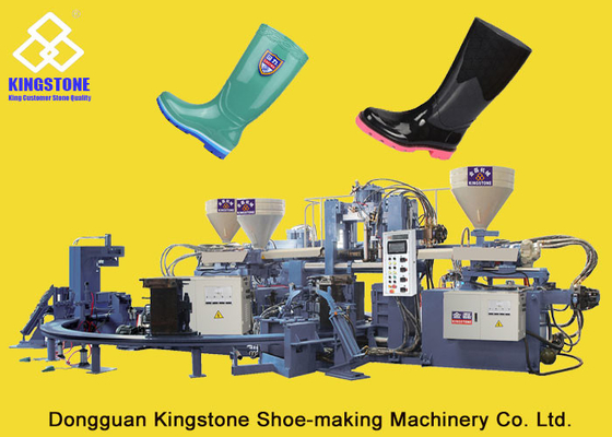 1/2 färben vollautomatische PVC-Landwirt-Boots Injection Moulding-Maschinen-Schuhmacherei-Maschine
