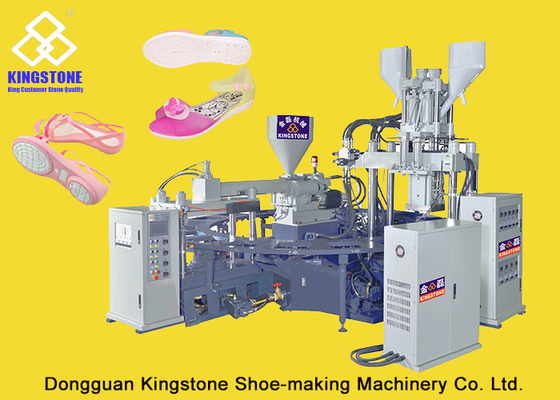 Drei Plastikschuhe der Farbetpr, die Maschine mit doppelter proportionaler Druckregelung herstellen