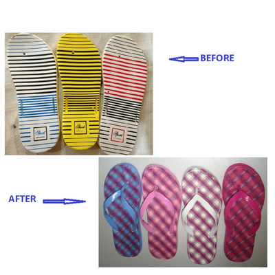 Der halb automatische Schuh, der Geräte herstellt, schließen den Bügel und die Sohle für Flipflop-Pantoffel an