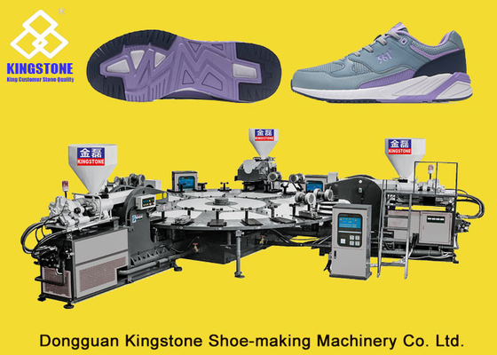 Hoher Produktion Dreh-Schuh-einzige Herstellungsmaschine eine/zwei/drei Farben PVCs TPR