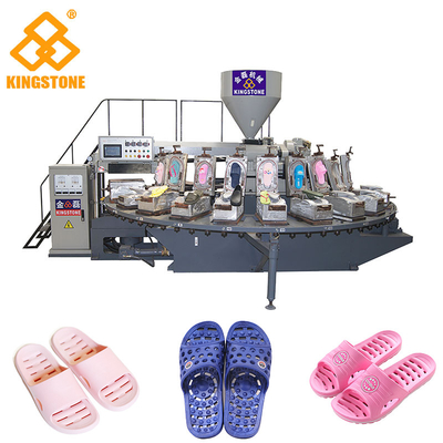Dreh2 Farbe-PVC-Servo-Steuerung Pantoffel, der Maschine mit Luft-Schlagsystem herstellt