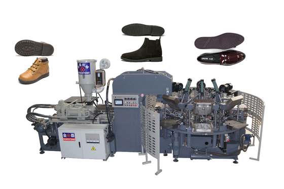 Plastik-/Segeltuch-Schuh-einzige Herstellungsmaschine 10/12 Stationen mit 2 Jahren Garantie-