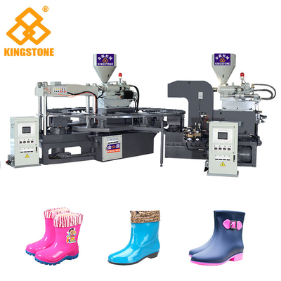 Plastik-PVC-Einspritzungs-Drehkurzstiefel/Schuhe, die Farbe der Maschinen-2 machen