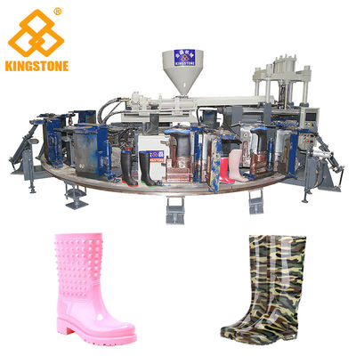 1/2 färben vollautomatische PVC-Landwirt-Boots Injection Moulding-Maschinen-Schuhmacherei-Maschine