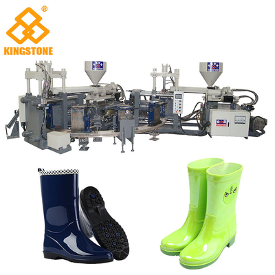 Automatische Regen-Schuhe, die Maschinen-Fertigungsstraße, Drehspritzen-Maschine machen