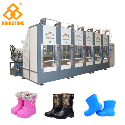 Zwei Stationen EVA-Regen-Schuhmacherei-Maschine mit PLC-Touch Screen System