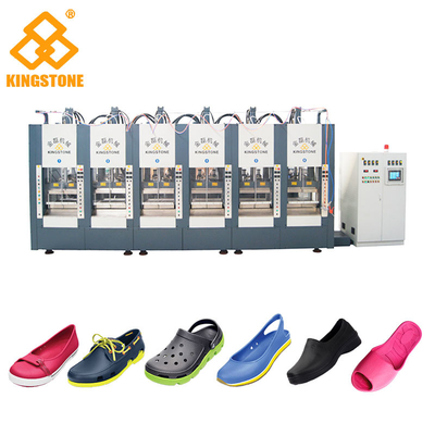 Automatische EVA-Pantoffel-Garten-Schuhe, die Maschine mit 6 Stationen herstellen