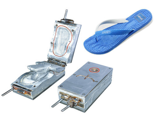 PVC-Luft-Schlagpantoffel-Form, Plastikpantoffel-Spritzen-Plastikschuh-Formteil-Form