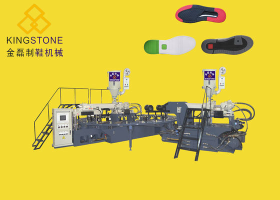 Einzige Einspritzungs-Maschine doppelte Farbe-PVCs für Sport-Schuhe Outsole Herstellung