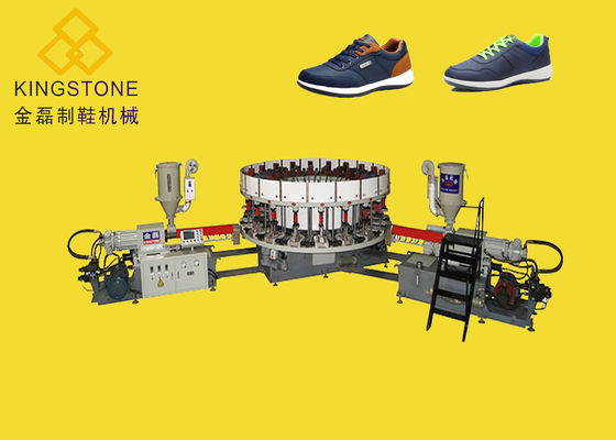 Rotierender doppelter Farbe-BAD Sport beschuht/Segeltuch-Spritzgussmaschine