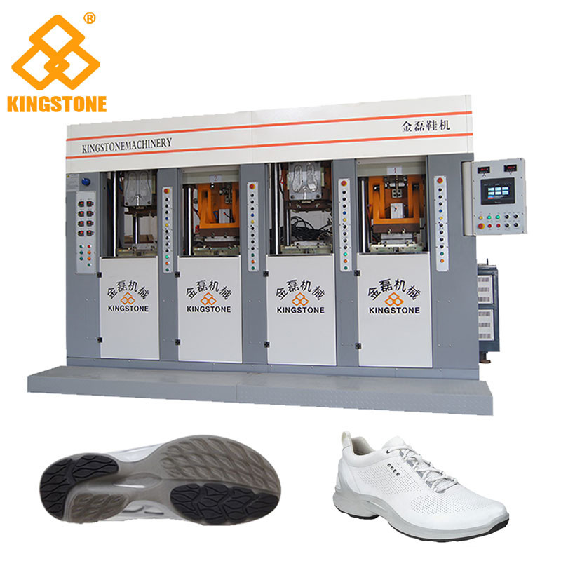 TPU TR Schuh-einzige Herstellungsmaschine PVCs TPR für Sport beschuht 70-100 Paare pro Stunde und 4 Stationen
